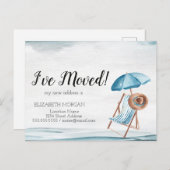 ビーチチェア、パラソル新住所発表 案内ポストカード (正面/裏面)