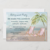 ビーチチェア 引退パーティー 招待状 (正面)