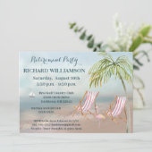 ビーチチェア 引退パーティー 招待状 (スタンド正面)