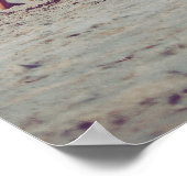 ビーチチェア(青とオレンジ色の写真) ポスター (角)