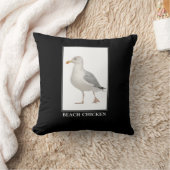 ビーチチキン – カモメ クッション (ブランケット)