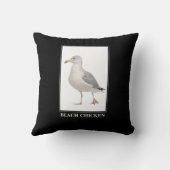 ビーチチキン – カモメ クッション (裏面)
