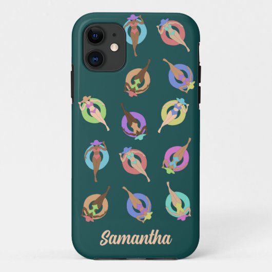 ビーチチリンガールズパーソナライゼーション文字 Case-Mate iPhoneケース (裏面)