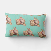 ビーチチーコンチシェル&シーガラスグリーン ランバークッション (裏面)