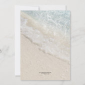 ビーチツインベビー誕生写真アナウンスメントカード 案内状 (裏面)