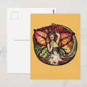 ビーチツリーフェアリー自然恋人 ポストカード (正面/裏面)