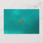 ビーチティール(緑がかった色)熱帯ルアウ(ハワイ式宴会)結婚のゲスト詳細 エンクロージャーカード (裏面)