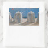 ビーチテンツブルターニー2012 長方形シール (バッグ)