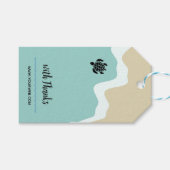 ビーチテーマつるラベル付き ギフトタグ (正面(横))