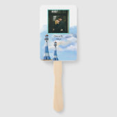 ビーチテーマのウェディングプログラム ハンドファン (裏面)
