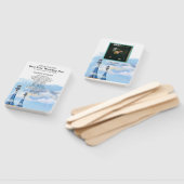 ビーチテーマのウェディングプログラム ハンドファン (組立なし)