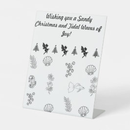 ビーチテーマのクリスマス – おもしろい引用文 台座サイン