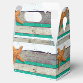 ビーチテーマのヒトデ ウェディング ラスティック フェイバーボックス (オープン)