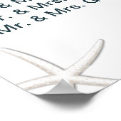 ビーチテーマの結婚シーティングチャート ポスター (角)