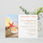 ビーチテーマの結婚式後の披露宴のみの招待状 招待状 (スタンド正面)