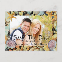 ビーチテーマの結婚式　Save The Date