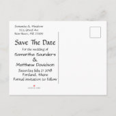 ビーチテーマの結婚式 Save The Date 案内ポストカード (裏面)