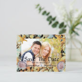 ビーチテーマの結婚式 Save The Date 案内ポストカード (スタンド正面)