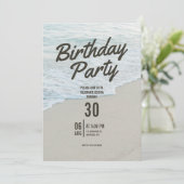 ビーチテーマの誕生日パーティー招待状 (スタンド正面)