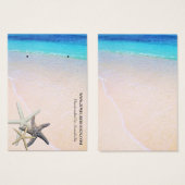 ビーチテーマイヤリングホルダカスタムージュエリーカード (正面&裏面)