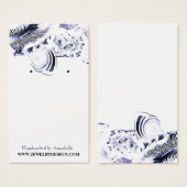 ビーチテーマイヤリングホルダカスタムージュエリーカード (正面&裏面)