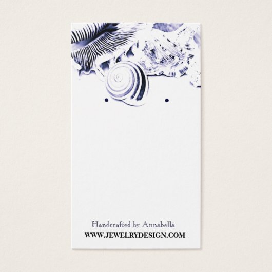 ビーチテーマイヤリングホルダカスタムージュエリーカード (正面)