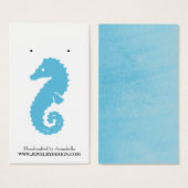 ビーチテーマイヤリングホルダカスタムージュエリーカード (正面&裏面)