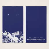 ビーチテーマイヤリングホルダカスタムージュエリーカード (正面&裏面)