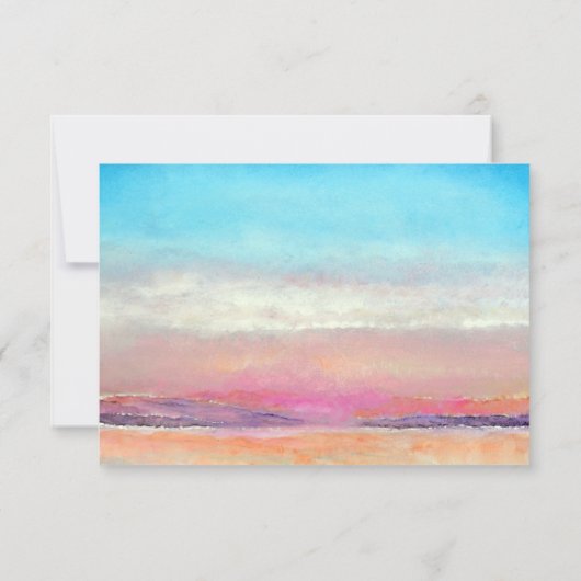 ビーチテーマウェディングRSVPカード 出欠カード (裏面)