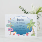 ビーチテーマカスタム 招待状 (スタンド正面)