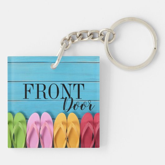 ビーチテーマキーチェーン, 「両側」を参照 キーホルダー (裏面)