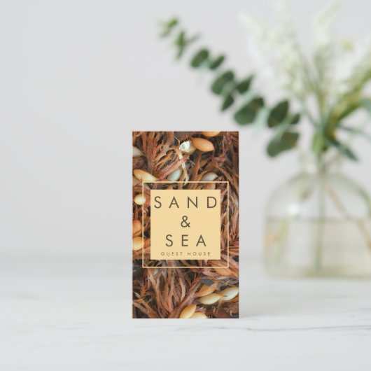 ビーチテーマゲストハウス名刺 名刺 (スタンド正面)