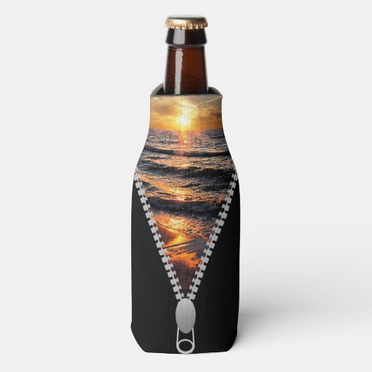 ビーチテーマサンセット ボトルクーラー (ボトル正面)
