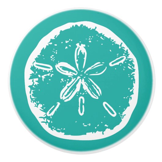 ビーチテーマサンドドルドア及び引き出しプルノブ セラミックノブ (正面)