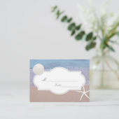 ビーチテーマサンドドル&スターフィッ結婚シュの座席 プレイスカード (スタンド正面)