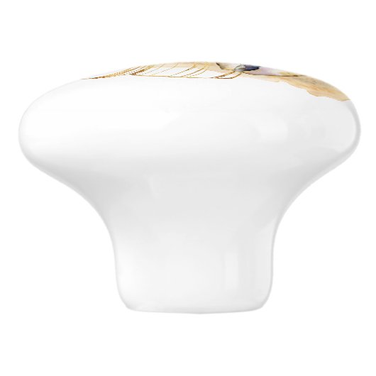 ビーチテーマシーシェルウォーターカラーアートセラミックノブ セラミックノブ (側面)