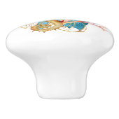 ビーチテーマシーホース水彩画セラミックノブ セラミックノブ (側面)