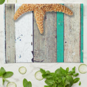 ビーチテーマスタッ結婚フィズ素朴ス キッチンタオル (折り畳み)