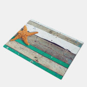 ビーチテーマスタッ結婚フィズ素朴ス ドアマット (アングル)