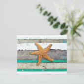 ビーチテーマスタッ結婚フィズ素朴ス ポストカード (スタンド正面)