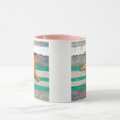 ビーチテーマスタッ結婚フィズ素朴ス マグカップ (中央)