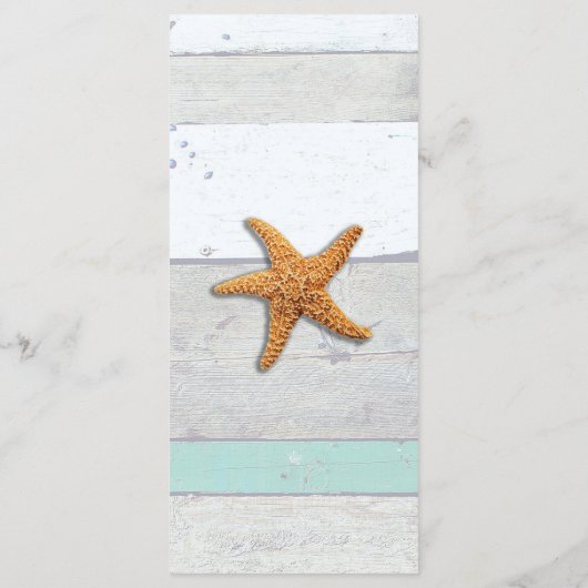 ビーチテーマスタッ結婚フィズ素朴ス メニュー (裏面)