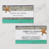 ビーチテーマスタッ結婚フィズ素朴ス 名刺 (正面/裏面)