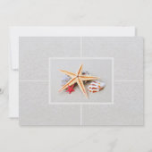 ビーチテーマスターフィッシュシーシェルリハーサルディナー 招待状 (裏面)