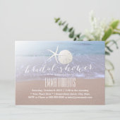 ビーチテーマスターフィッシュ&サンドドルブライダルシャワー 招待状 (スタンド正面)