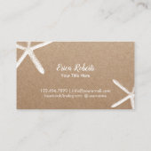 ビーチテーマスターフィッシュ&シーシェルズ素朴クラフト 名刺 (裏面)