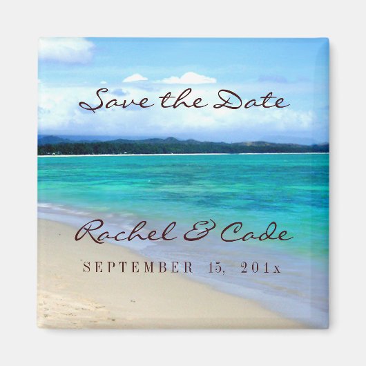 ビーチテーマセーブザデートマグネット マグネット (正面)