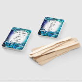 ビーチテーマドルフィン結婚式 プログラムファン ハンドファン (組立なし)