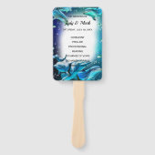 ビーチテーマドルフィン結婚式 プログラムファン ハンドファン (正面)