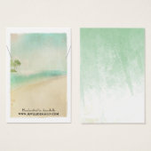 ビーチテーマネックレスホルダーカスタムジュエリーカード (正面&裏面)